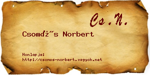 Csomós Norbert névjegykártya