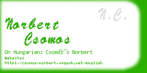 norbert csomos business card